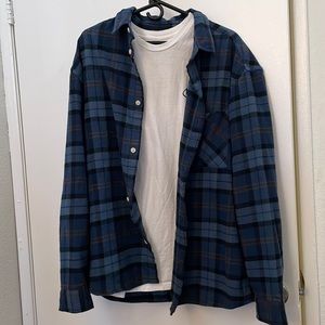 Blue & Black Relaxed Fit H&M Flannel